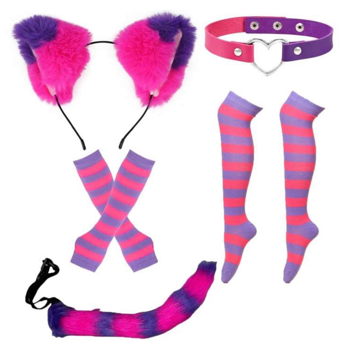 Set de Accesorios Cheshire Morado con Rosa - 7 Piezas