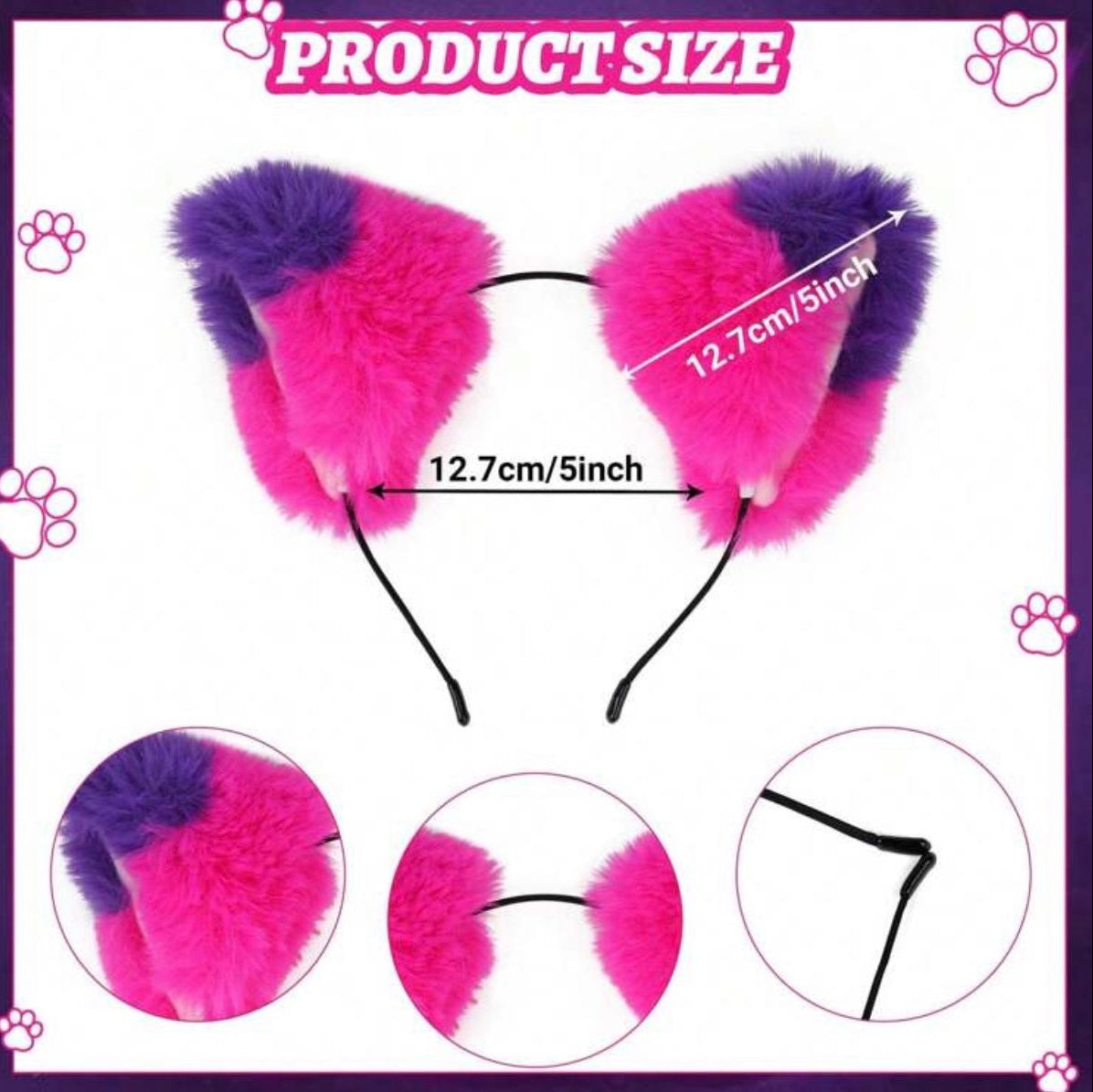 Set de Accesorios Cheshire Morado con Rosa - 7 Piezas