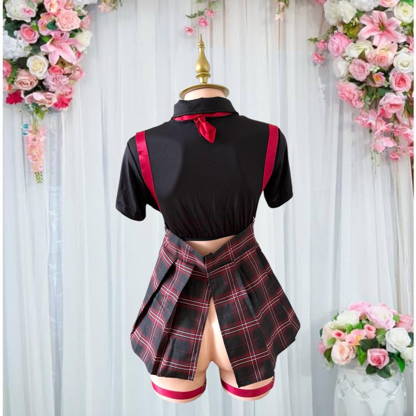 Disfraz de Lencería Colegiala Negro - Talla M